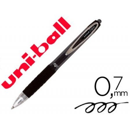 Uni-Ball Signo 207 Bolígrafo Retráctil de Tinta Gel - Negro